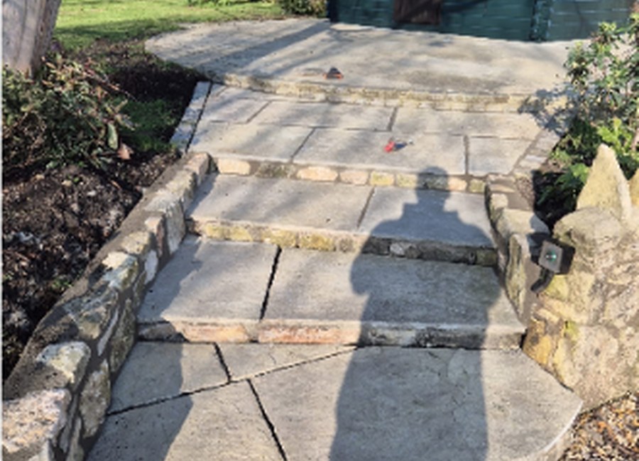 Stone steps and path