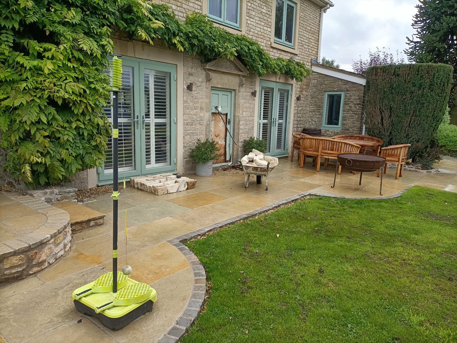 Patio paving and outdoor space